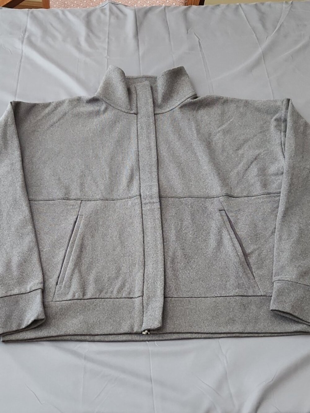 Varley Rozanna Zip Through Midlayer Women’s Gray Rib Full Zip Jacket L